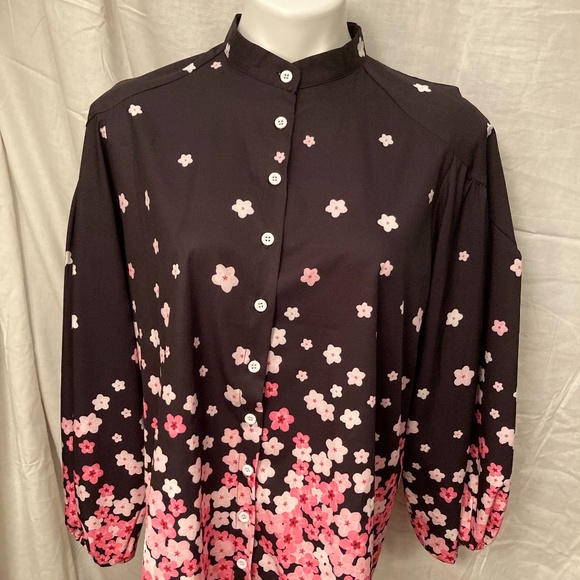 LAST CHANCE! Sheilay Floral Blouse - Pink and Black - Picture 1 of 4